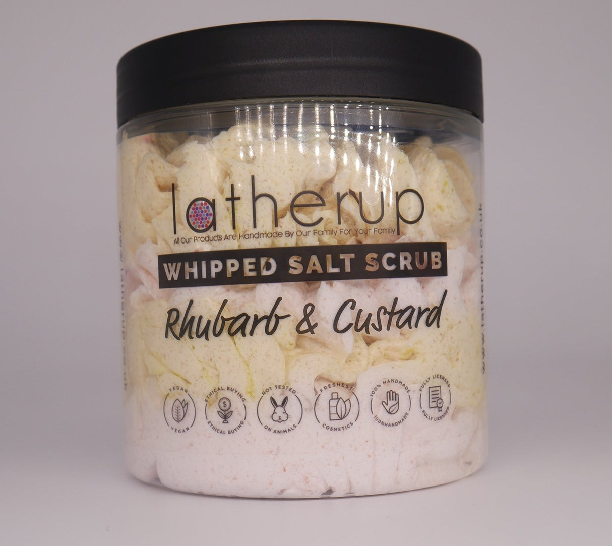 Rhubarb and Custard Whipped Salt Scrub Lather Up UK