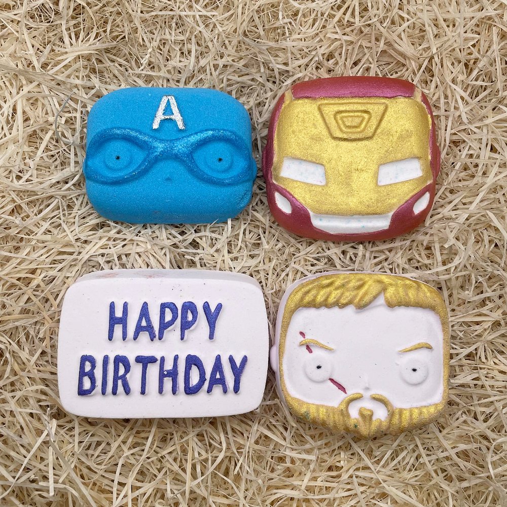 Childrens Happy Birthday Bath Bomb set - Superhero Themed