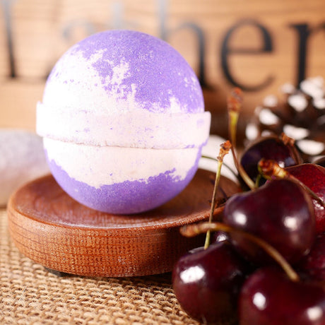 Black Cherry Bath Bomb 7oz Lather Up UK